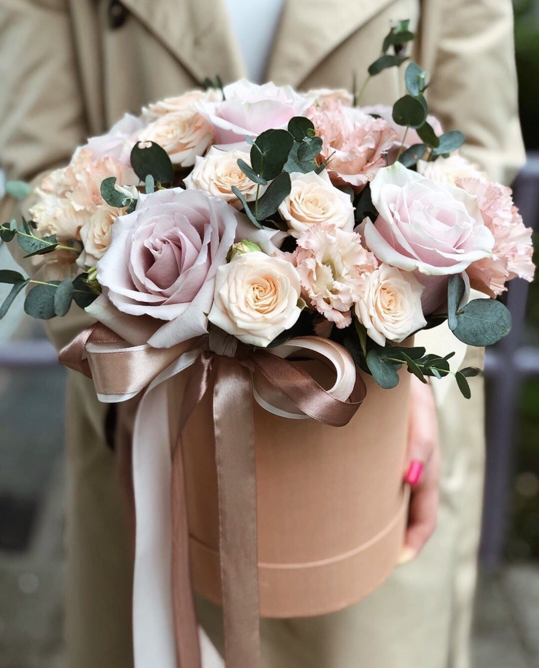 Букеты в коробках